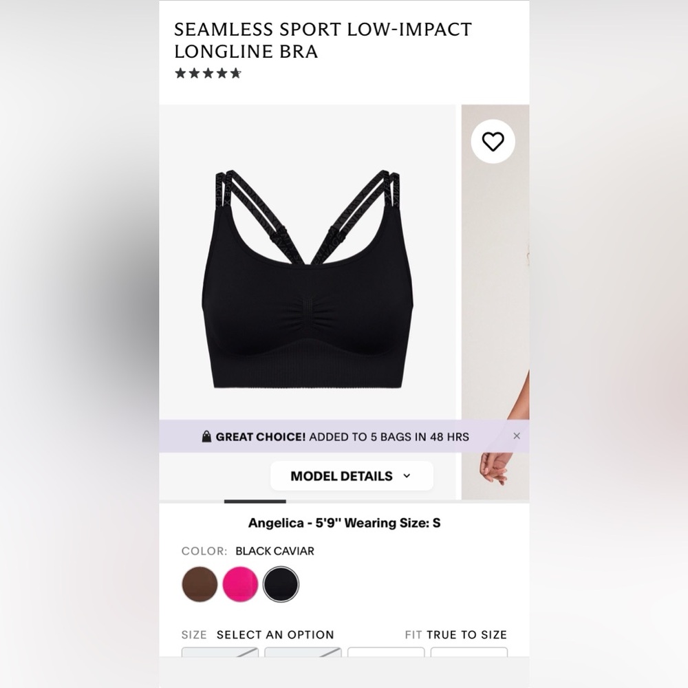 NWT Savage X Fenty Black Sports Bra